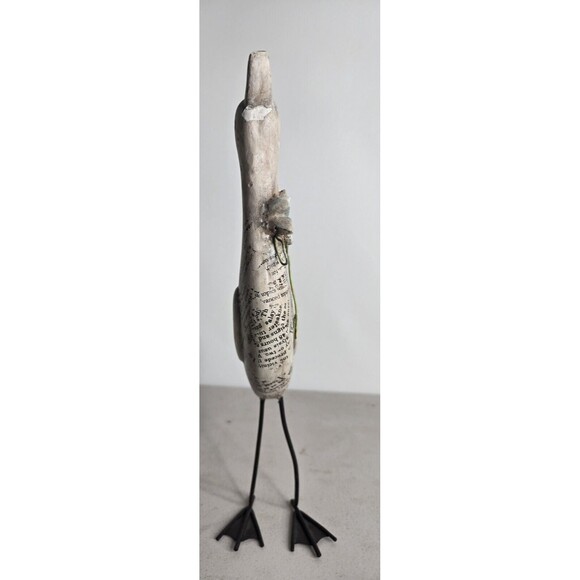 Mother Goose and Decor Papier Paper Mache Figure Collage and Metal - Picture 3 of 5